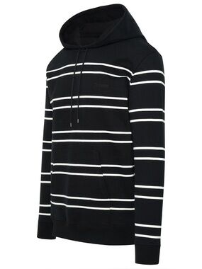 NWT✨Saint Laurent YSL Men’s Striped Hooded Cotton Sweatshirt | Size L